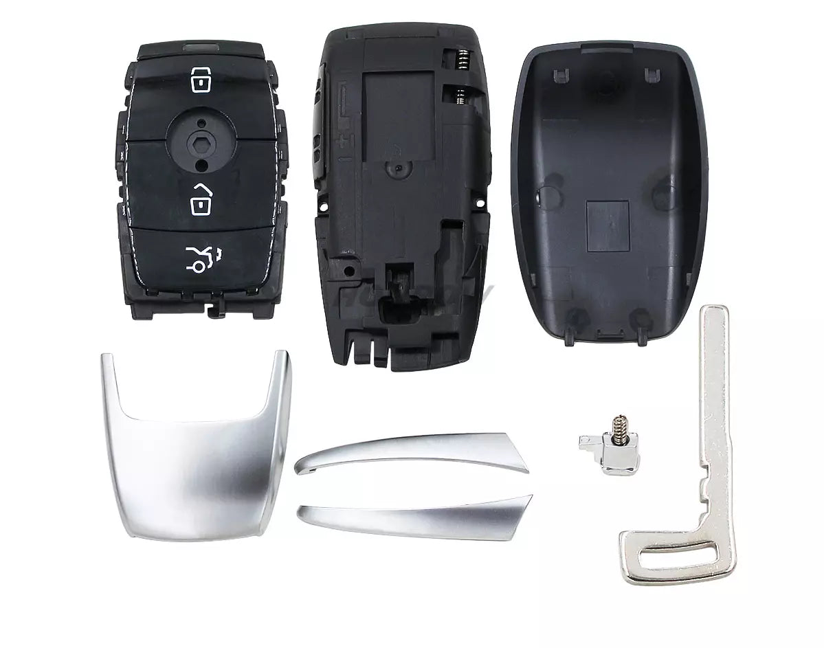Guscio Cover Telecomando Per Chiave Mercedes Benz Classe A C E GLC Ricambio 3 Tasti Con Lama Inclusa
