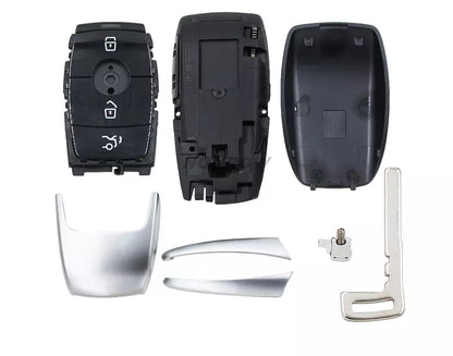 Guscio Cover Telecomando Per Chiave Mercedes Benz Classe A C E GLC Ricambio 3 Tasti Con Lama Inclusa