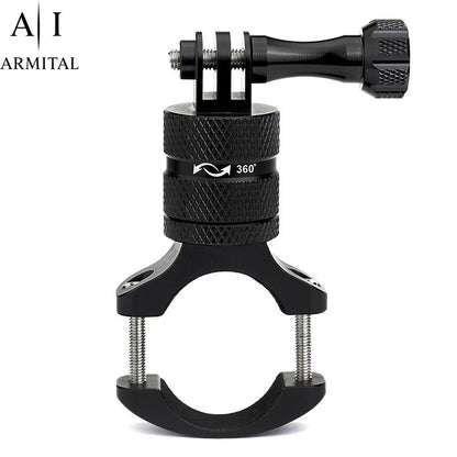 Supporto Manubrio Moto e Bici per Action Cam Rotazione 360 Gradi in Alluminio