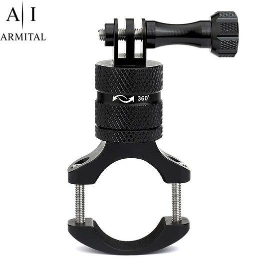 Supporto Manubrio Moto e Bici per Action Cam Rotazione 360 Gradi in Alluminio