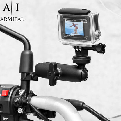 Supporto Moto per GoPro e Action Cam con Rotazione 360 e Attacco 1/4 Pollici
