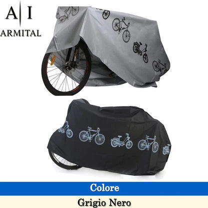 Copertura Impermeabile Bici e Moto Telo Protettivo Anti-UV Poliestere 200x100cm