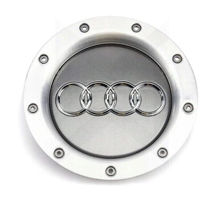 4 Coprimozzi Audi 146mm Cerchi Lega Argento Opaco A3 A4 A5 A6 TT - New *