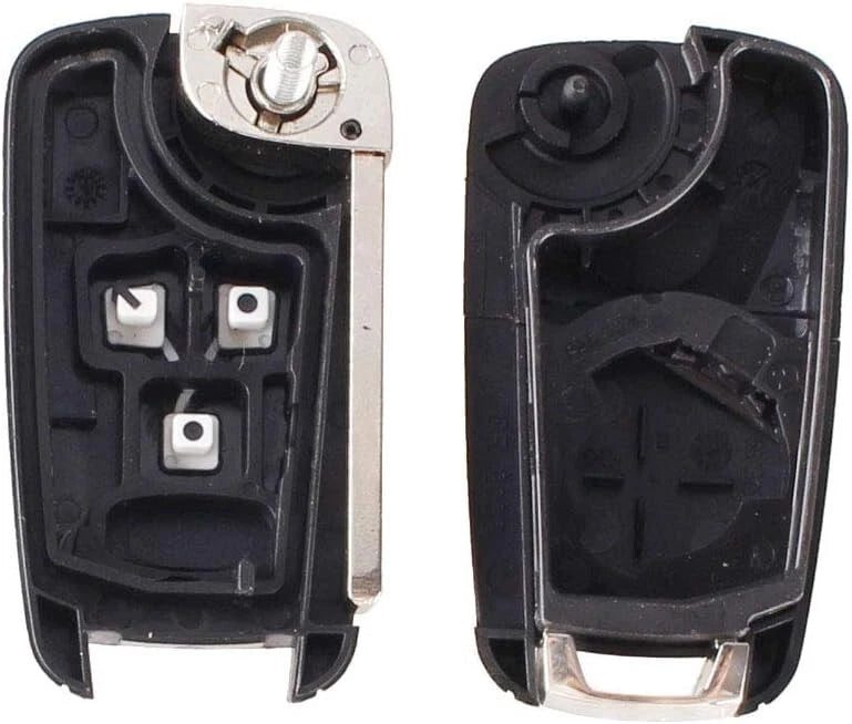 Guscio Cover Chiave Compatibile con Opel Astra J Corsa D E Meriva B Zafira Mokka - Custodia Ricambio Telecomando 2 Tasti con Lama Inclusa