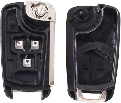 Guscio Cover Chiave Compatibile con Opel Astra J Corsa D E Meriva B Zafira Mokka - Custodia Ricambio Telecomando 2 Tasti con Lama Inclusa