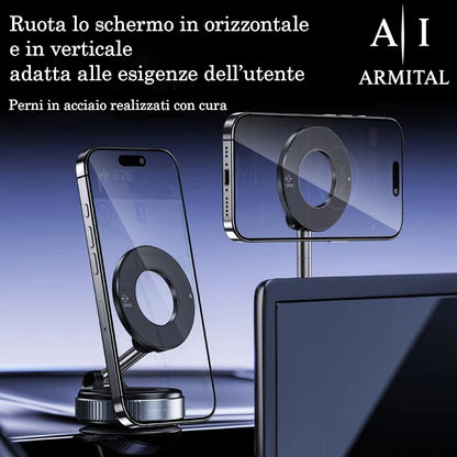Supporto Auto Magnetico Universale Pieghevole Rotazione 360 Gradi MagSafe N52