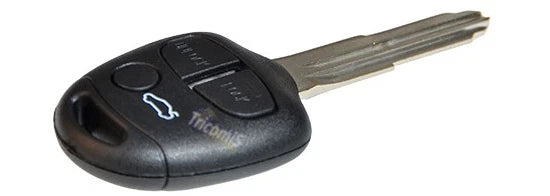 Guscio Scocca Chiave Compatibile Per Mitsubishi Pajero Lancer ASX Grandis Outlander - Ricambio 3 Tasti Con Lama Vergine Alta Qualità