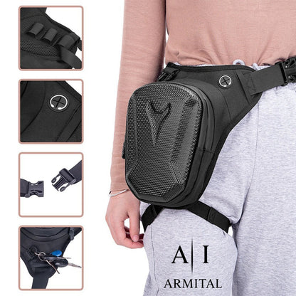 Borsa Gamba Moto Rigida Impermeabile Marsupio Coscia Tracolla Multiuso 3 in 1
