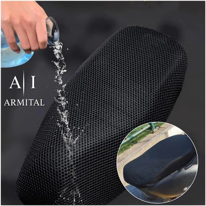 Coprisella Moto Universale 3D Mesh Traspirante Isolamento Termico Anti-UV e Antiscivolo Struttura a Nido d'Ape Ergonomico Taglia M L