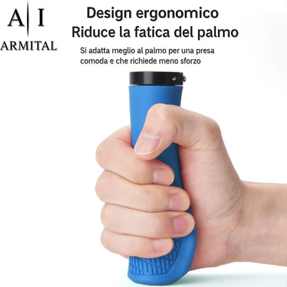 Coppia Manopole MTB Ergonomiche Antiscivolo in Gomma TPR con Doppio Bloccaggio in Alluminio Universali per Bicicletta Mountain Bike BMX e City Bike