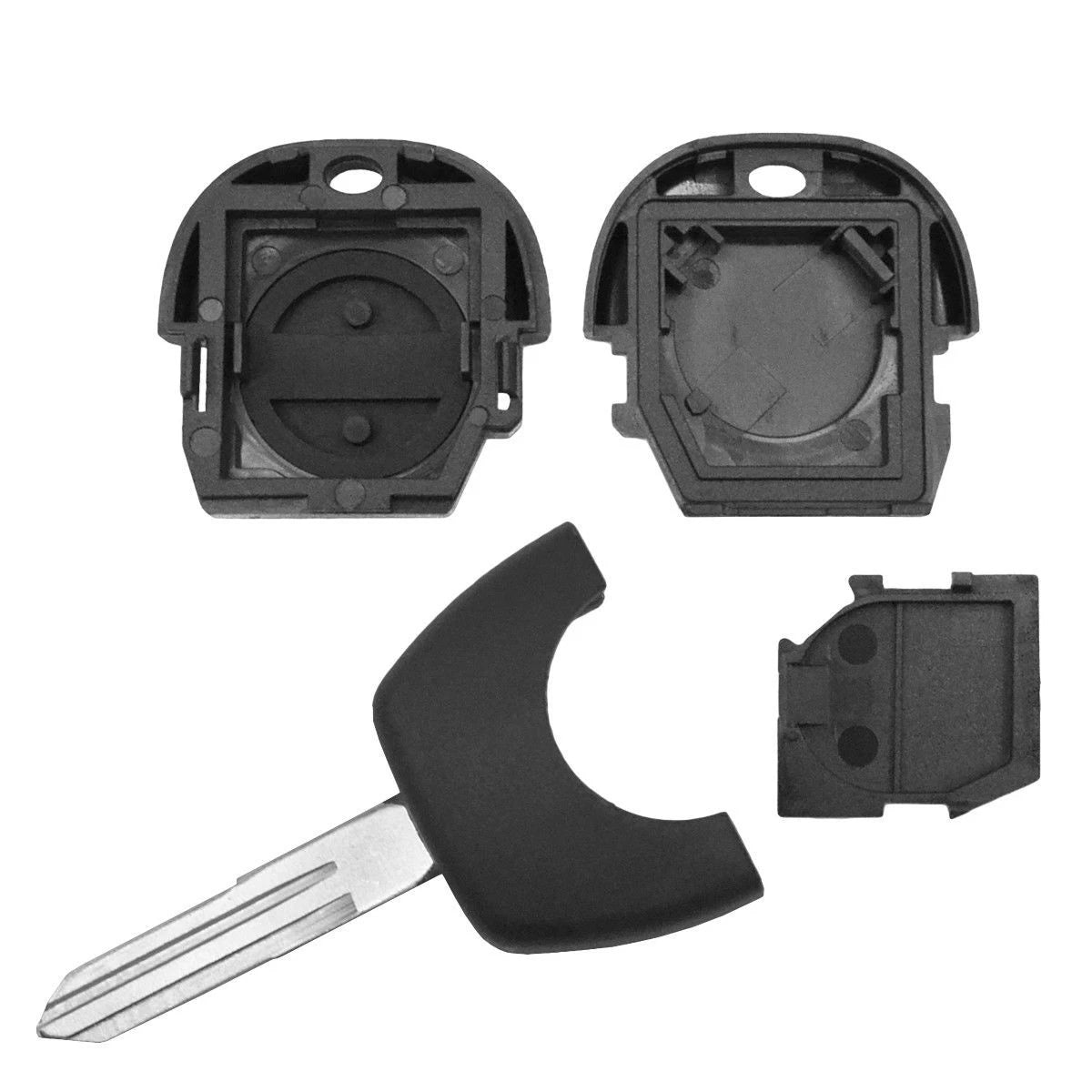 Guscio Chiave Telecomando Compatibile Nissan 2 Tasti Con Lama Vergine Per Qashqai Juke Micra X-Trail E Altri Modelli