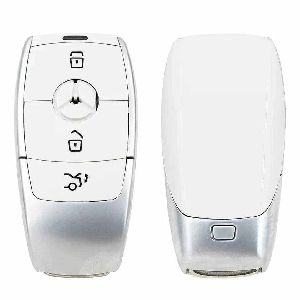 Guscio Telecomando Compatibile Con Mercedes Classe A C GLC Ricambio Chiave 3 Tasti Con Lama Bianca