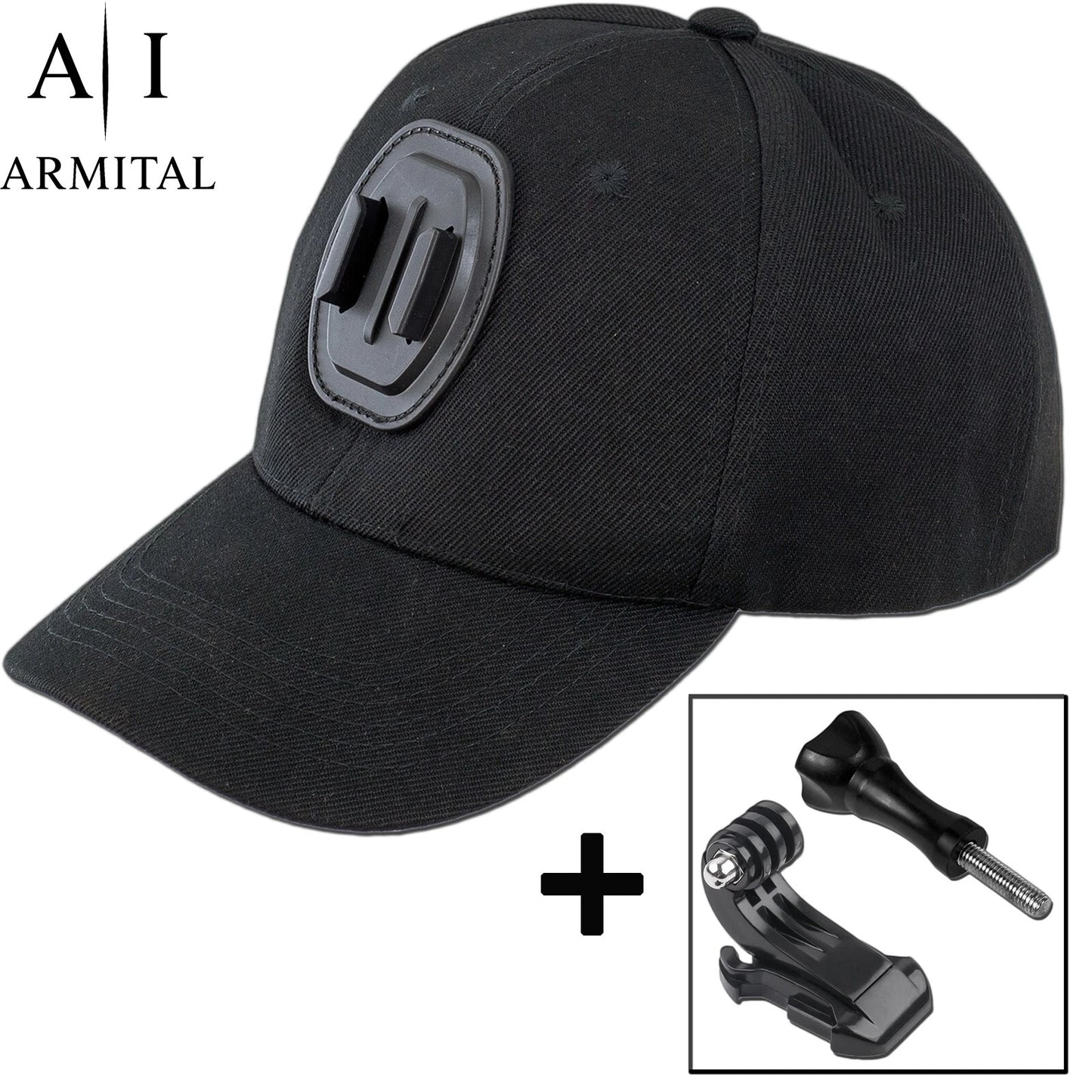 Supporto Action Cam Professionale Fascia Testa Regolabile e Cappello Sportivo Per Riprese Immersive Alta Stabilità