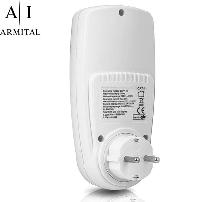 Wattmetro Digitale 220V 16A Misuratore Consumi Energetici LCD 3680W Presa EU