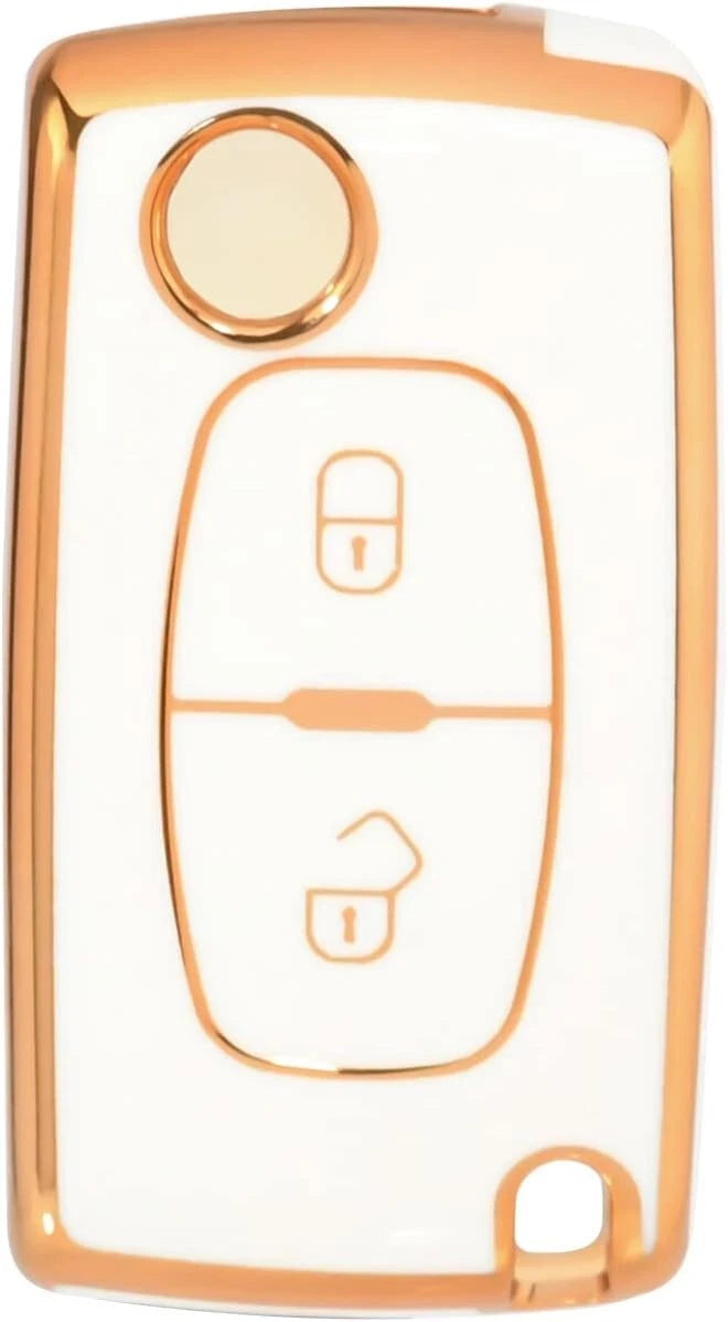 Guscio Protettivo In Silicone TPU Per Telecomando Chiave Citroen C2 C3 C4 C5 Berlingo Jumpy Nemo - Cover Morbida 2 Tasti