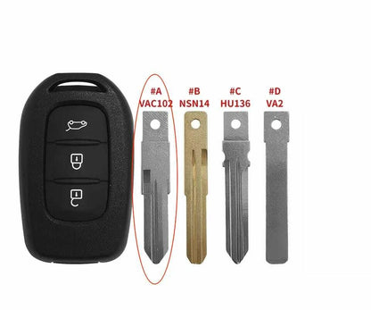 Guscio Cover Telecomando Renault e Dacia - Ricambio Chiave 3 Tasti Alta Qualità con Lama Vergine