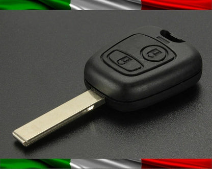 Guscio Cover Chiave Compatibile Per Citroen C1 C2 C3 E Toyota Aygo Peugeot - Custodia Ricambio 2 Tasti Senza Lama