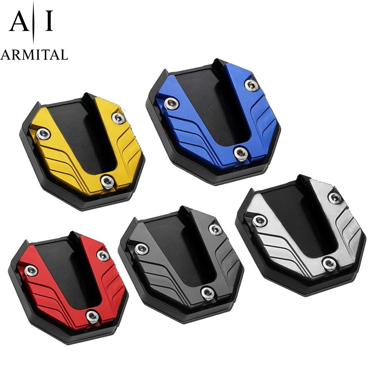 Estensore Cavalletto Moto Universale In Alluminio CNC Piastra Maggiorata Appoggio Laterale Antiscivolo