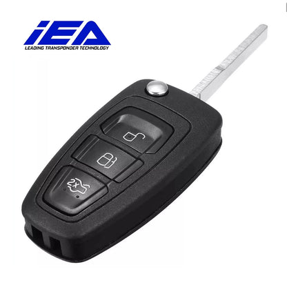 Guscio Telecomando 3 Tasti Compatibile Con Ford Kuga Fiesta Focus C-Max Ka Transit Cover Chiave Con Lama A Scatto