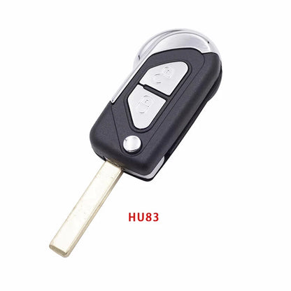 Guscio Chiave Telecomando Compatibile Citroen C2 C3 DS3 DS4 Berlingo - Scocca 2 Tasti con Lama 7.25mm e Vano Batteria
