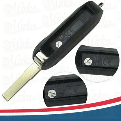 Guscio Cover Chiave Telecomando 3 Tasti Per Fiat 500 E Modelli Abarth Con Lama Vergine Ricambio Qualità Professionale