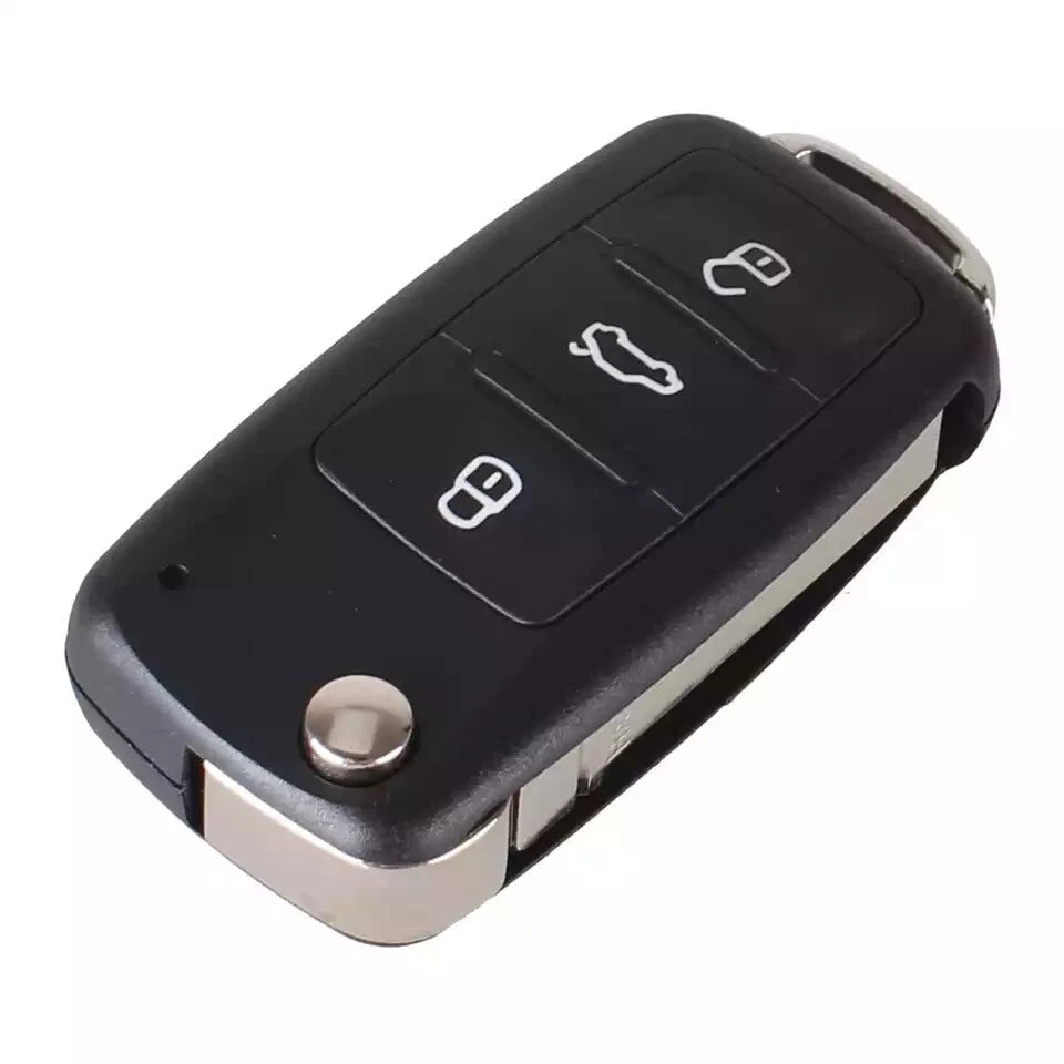 Guscio Cover Telecomando Compatibile Per Volkswagen Golf 4 Polo Bora Passat - Scocca Chiave 3 Tasti Con Tasto Panic E Lama A Scatto