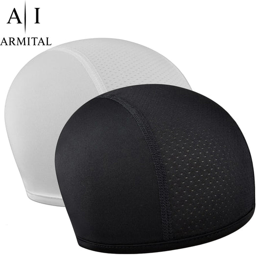 Sottocasco Moto Estivo Traspirante Nero Unisex In Tessuto Tecnico Ad Asciugatura Rapida Per Casco Integrale E Jet