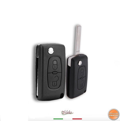 Guscio Chiave Compatibile Per Citroen C1 C2 C3 C4 C5 Scocca Ricambio 2 Tasti Con Lama A Scatto