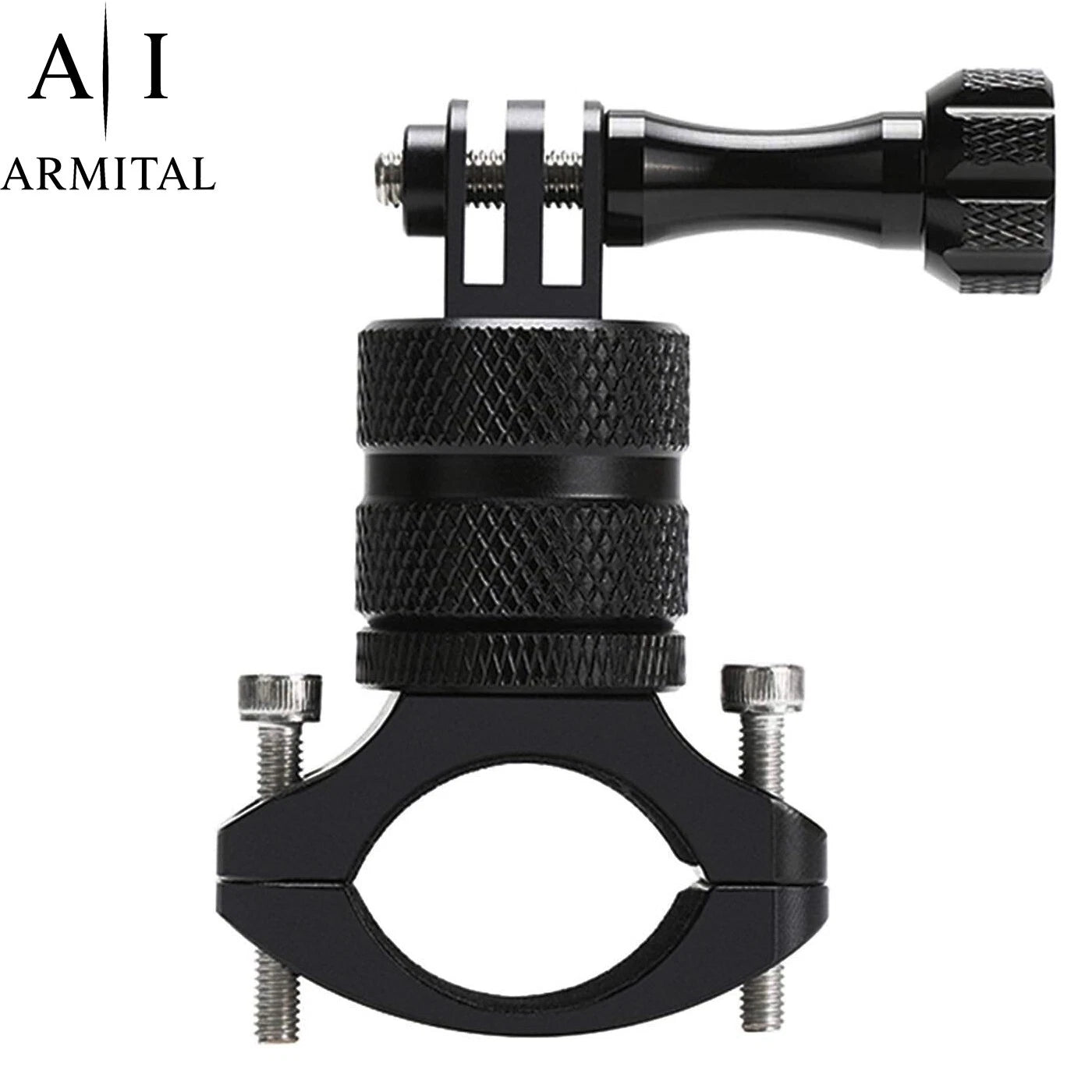 Supporto Manubrio Moto e Bici per Action Cam Rotazione 360 Gradi in Alluminio