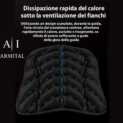 Cuscino Sella Moto 3D Gel Universale Traspirante Ergonomico Antiscivolo