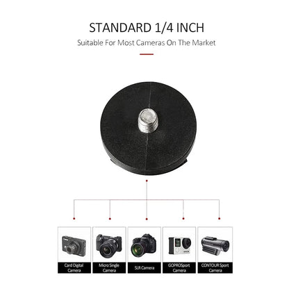 Supporto Moto per GoPro e Action Cam con Rotazione 360 e Attacco 1/4 Pollici