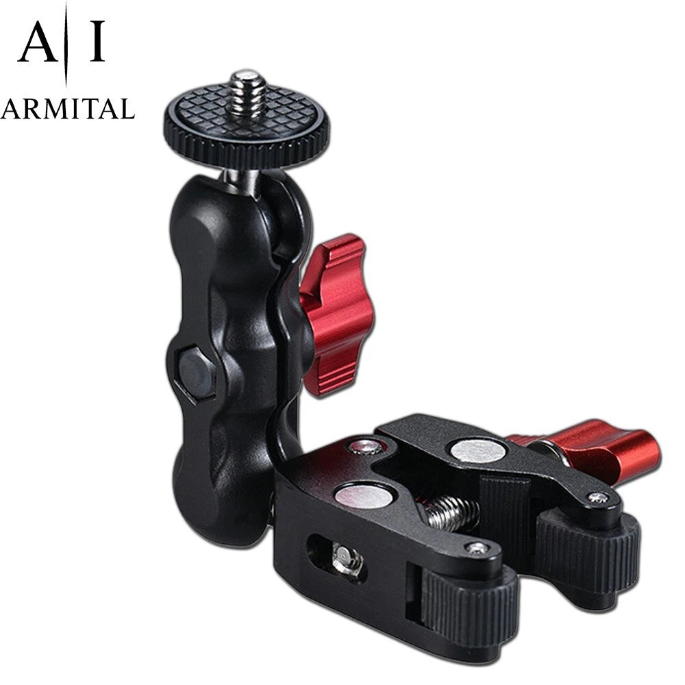 Super Morsetto Fotocamera con Testa a Sfera 360 e Supporto Magico Universale
