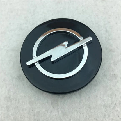 Set 4 Tappi Coprimozzo 58mm Nero Compatibili Con Opel Corsa Astra Mokka Grandland Crossland - Ricambi Estetici In ABS Alta Resistenza