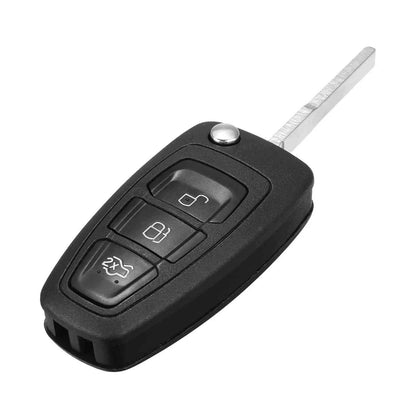 Guscio Telecomando 3 Tasti Compatibile Con Ford Kuga Fiesta Focus C-Max Ka Transit Cover Chiave Con Lama A Scatto