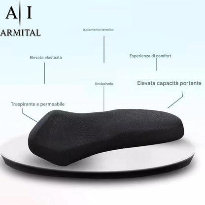 Coprisella Moto Universale 3D Mesh Traspirante Isolamento Termico Anti-UV e Antiscivolo Struttura a Nido d'Ape Ergonomico Taglia M L