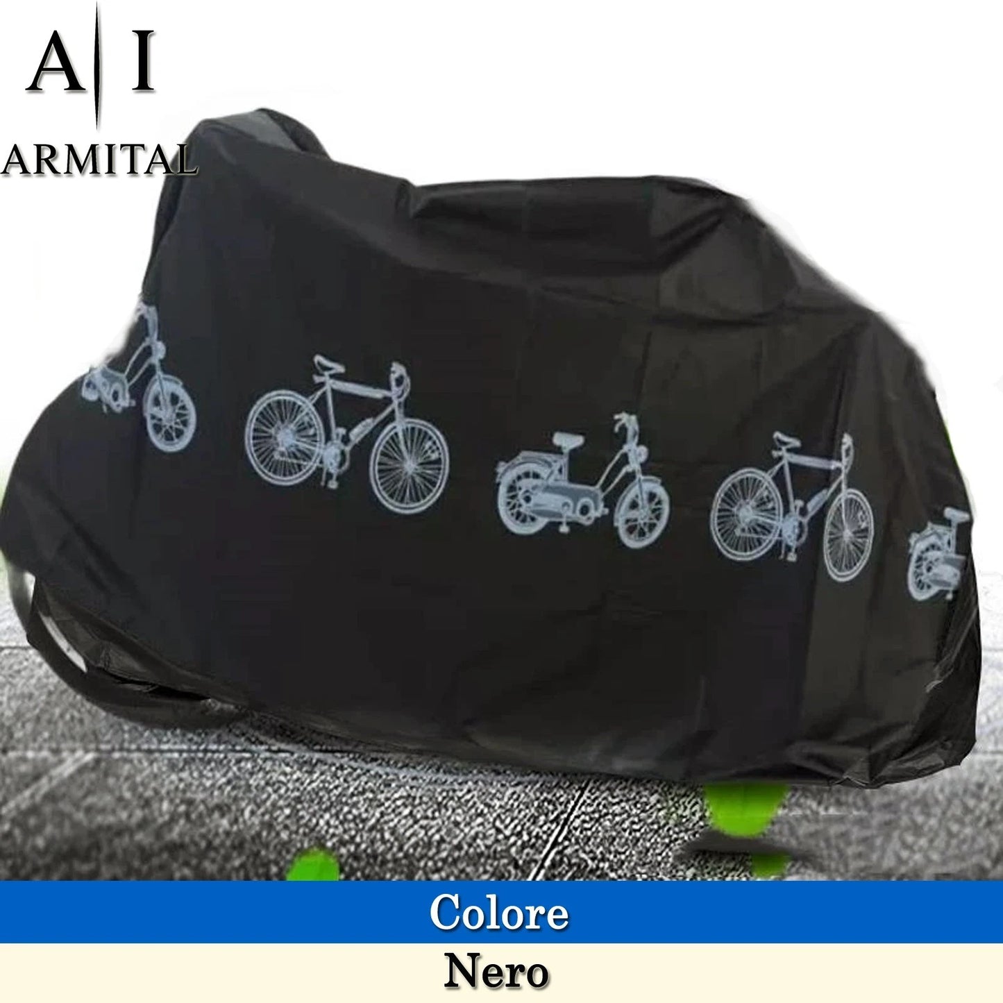 Copertura Impermeabile Bici e Moto Telo Protettivo Anti-UV Poliestere 200x100cm