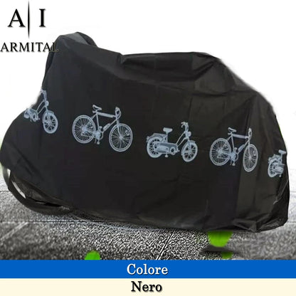 Copertura Impermeabile Bici e Moto Telo Protettivo Anti-UV Poliestere 200x100cm