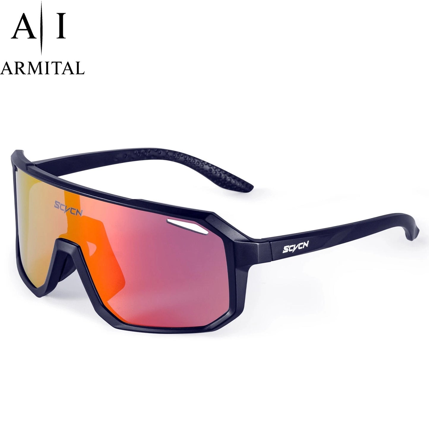 Occhiali da Ciclismo Sportivi UV400 Lenti Policarbonato per Moto Bici e Running