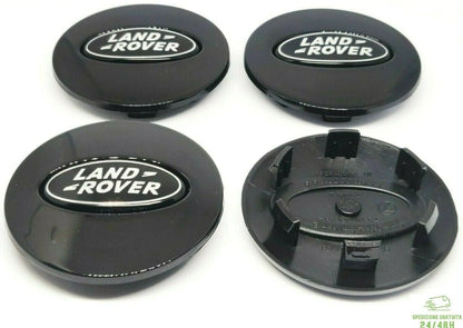Set 4 Tappi Coprimozzo Nero In ABS Di Alta Qualità Per Land Rover Freelander Velar Discovery Evoque L320