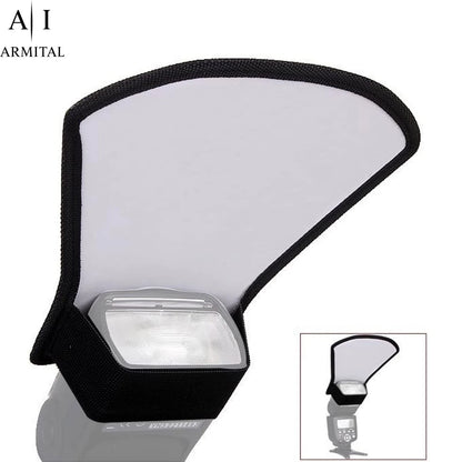Diffusore Flash Universale Riflettore Argento e Bianco per Canon Nikon Sony