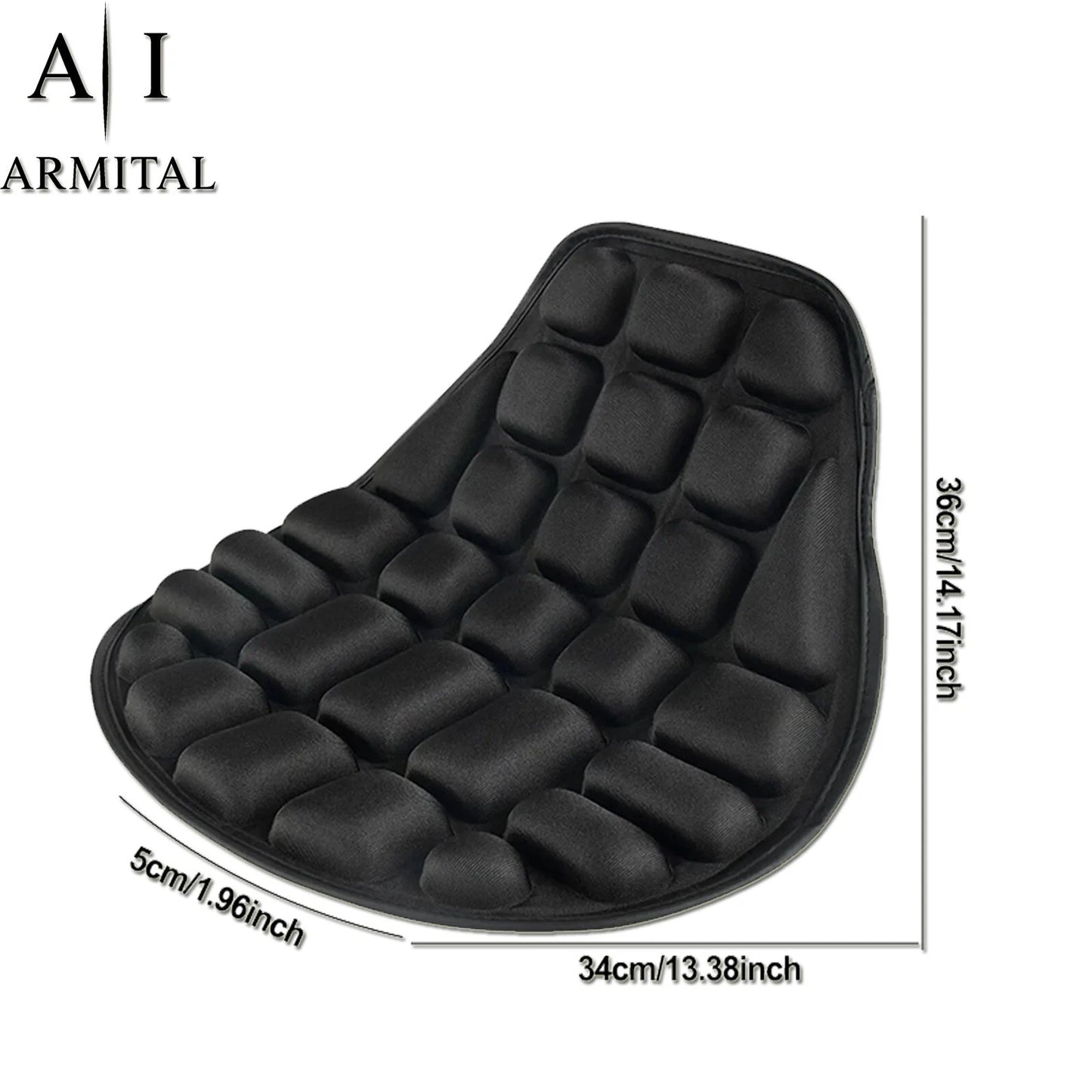 Cuscino Sella Moto Universale Traspirante Ergonomico Antiscivolo in Schiuma