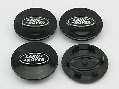 Set 4 Tappi Coprimozzo Nero In ABS Di Alta Qualità Per Land Rover Freelander Velar Discovery Evoque L320