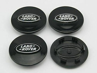 Set 4 Tappi Coprimozzo Nero In ABS Di Alta Qualità Per Land Rover Freelander Velar Discovery Evoque L320