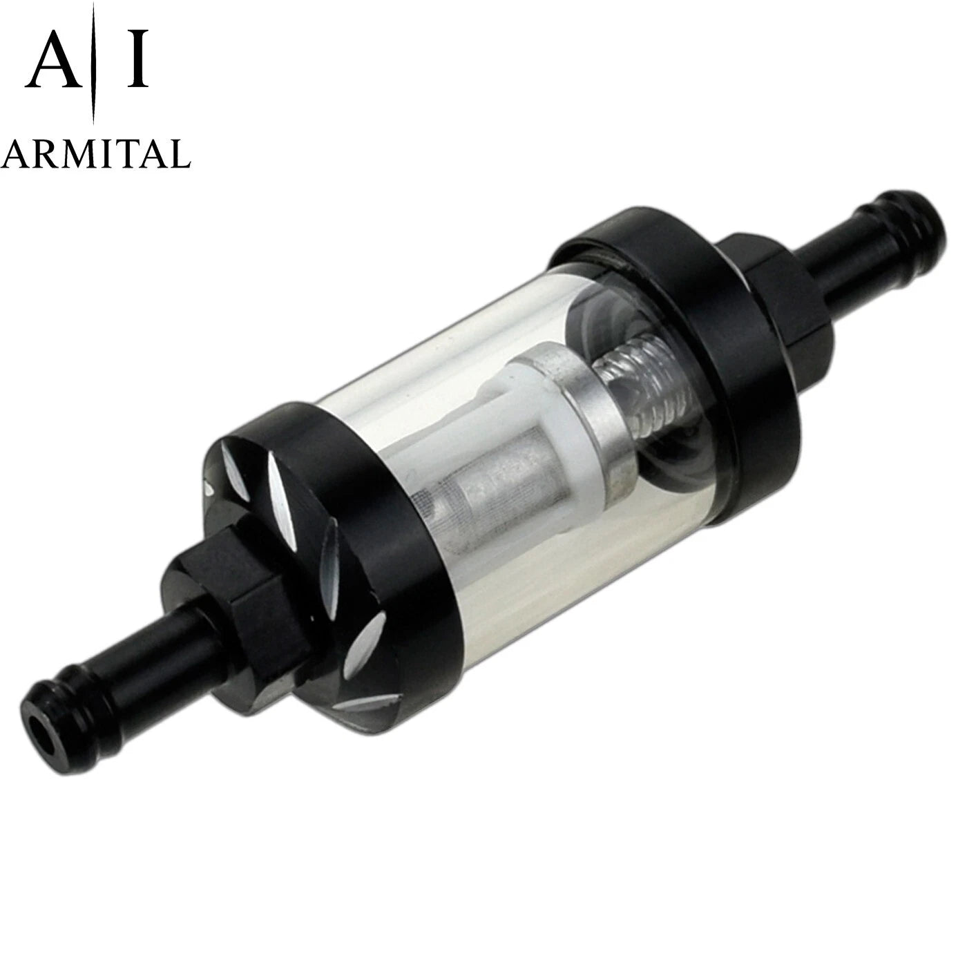 Filtro Carburante Universale 8mm In Alluminio CNC Con Vetro Trasparente Smontabile Per Moto Cross Dirt Bike ATV