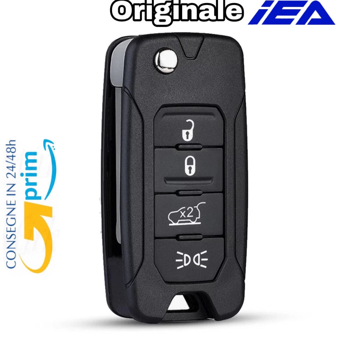 Telecomando Chiave Completo Per Jeep Guscio Con 4 Tasti E Lama Vergine IEA