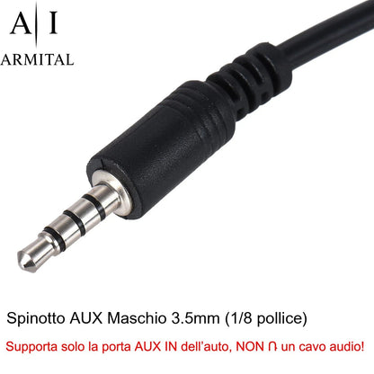 Adattatore Audio AUX Jack 3.5mm Maschio a USB 2.0 Femmina OTG Cavo Convertitore