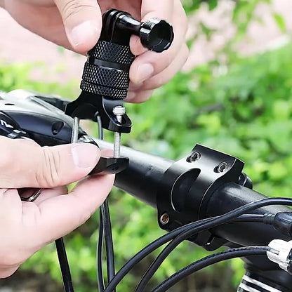 Supporto Manubrio Moto e Bici per Action Cam Rotazione 360 Gradi in Alluminio