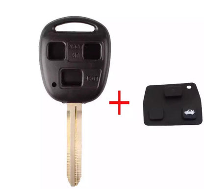 Guscio Telecomando Compatibile Per Toyota Yaris Rav4 Corolla - Cover Chiave 3 Tasti Con Lama Vergine E Gommino Ricambio Qualità