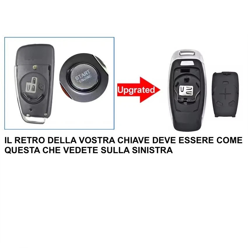 Guscio Cover Telecomando Compatibile Audi A1 A3 A4 A6 Q2 Q3 Q7 TT Chiave 3 Tasti Finitura Lucida o Opaca Con Lama Vergine