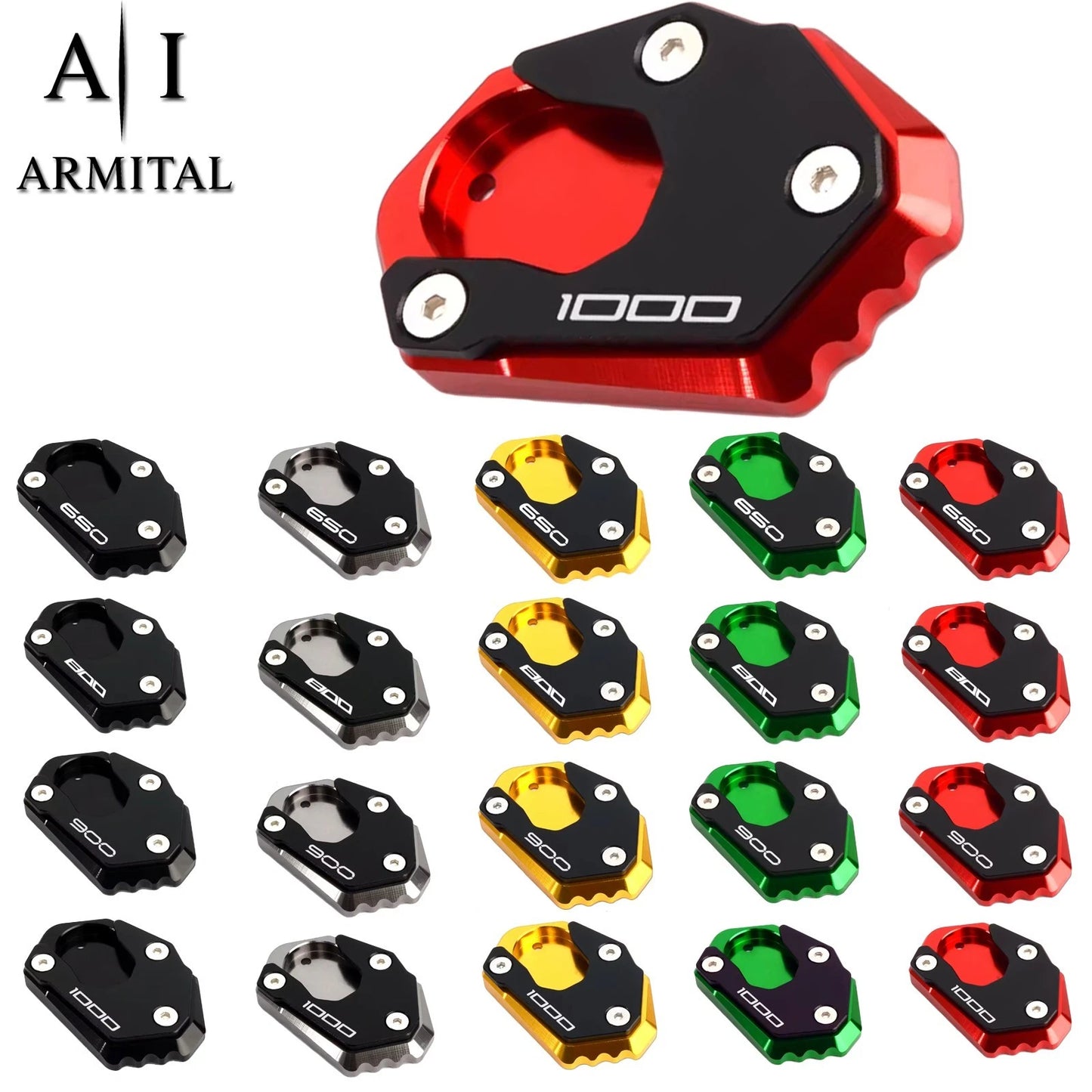 Estensore Cavalletto Laterale Per Kawasaki Z1000 Ninja 650 Z900 Piastra In Alluminio CNC Anti-Affondamento